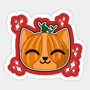 Corgi Pumpkin Sticker